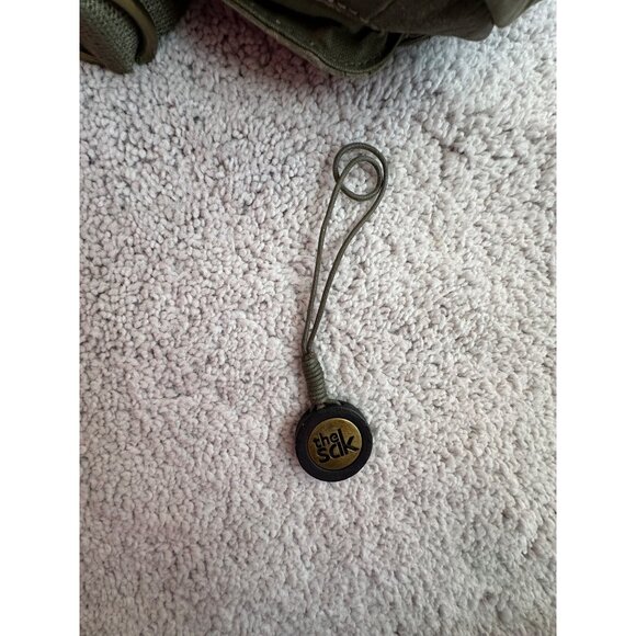 The Sak Olive Green Leather Crossbody Bag With Adjustable Strap & Multiple Zippe - Picture 16 of 16